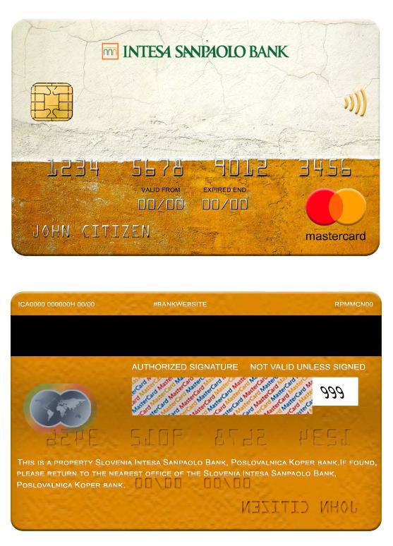 Slovenia Intesa Sanpaolo Bank, Poslovalnica Koper bank mastercard